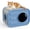 BLUE, variant on Joxxoaa Outdoor resin weatherproof cat house,with mat ventilated and insulated for Cats,Kittens,Puppies,washable,easy to assemble,scratch and bite-resistant,non-stick to hair (black)