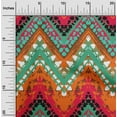 thumbnail image 2 of oneOone Velvet Orange Fabric Chevron Dress Material Fabric Print Fabric By The Yard 58 Inch Wide, 2 of 4