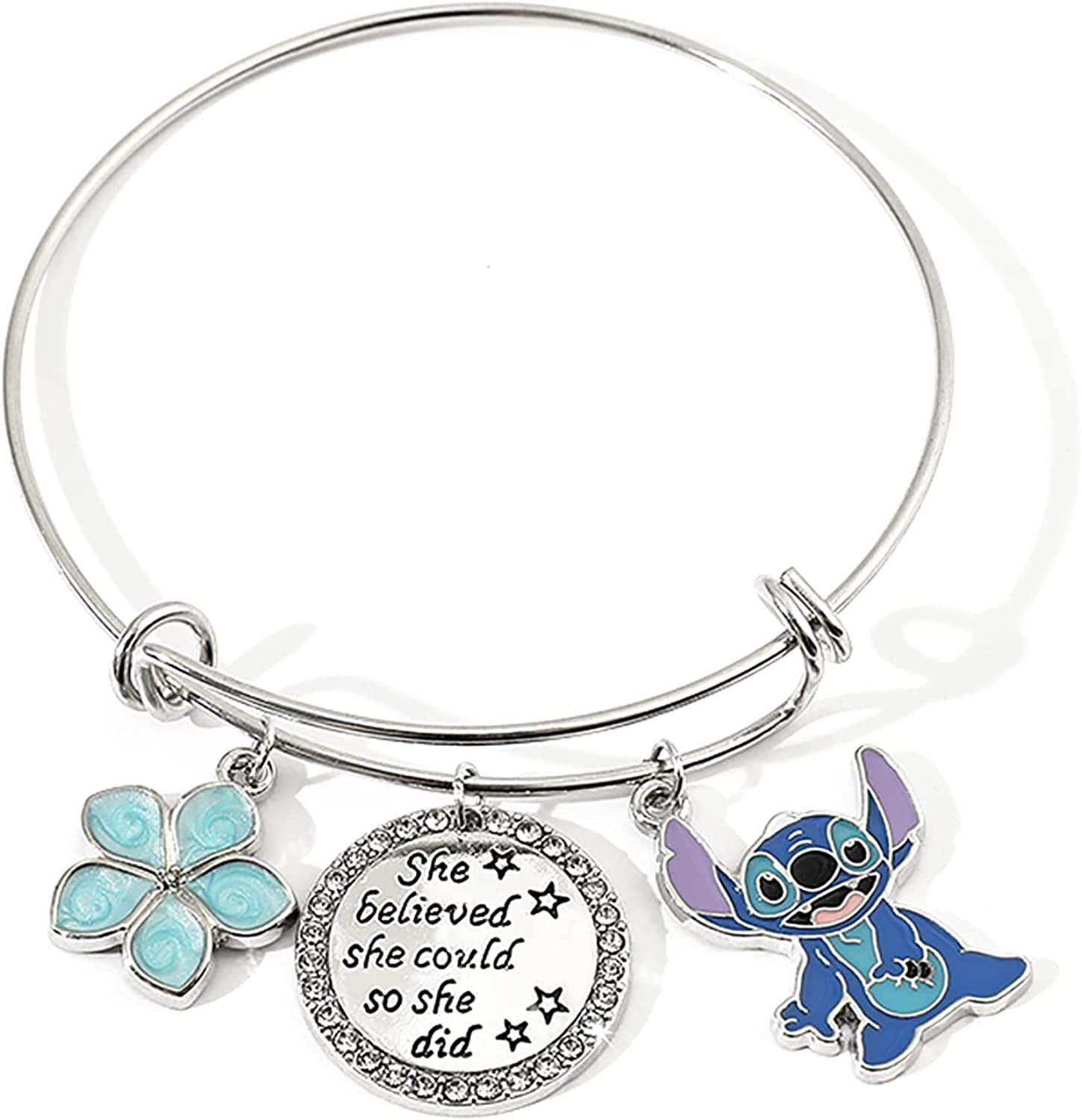 Disney Stitch Jewelry Cartoon Film Lilo & Stitch Pearl Bracelet