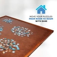 thumbnail image 3 of Jumbl 1500-Piece Wooden Jigsaw Puzzle Table, 35" x 35" with 360° Rotation, 3 of 7
