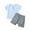 Z180-Blue, variant on Toddler Boy Clothes 18-24 Months Boys Short Sleeve Casual Stripe Prints Tops Holiday T Shirt Short Pants Suit,Size 9-12 Months