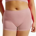 thumbnail image 5 of Hontri Full Coverage Boyshorts Underwear - Women's Soft Stretch Shorts (Everyday Comfort, No-Ride Design) Pink XXL, 5 of 6