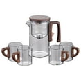 thumbnail image 2 of Water Separation Glass Teapot With Wooden Handle—Lloopyting Kitchen Decor Water Separation Glass Teapot With Wooden Handle Teapot Glass Teapot With Infuser Magical Teapot Glass Glass Teapot, 2 of 9