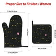 thumbnail image 4 of Cute Black Cats Oven Mitts and Pot Holders Sets of 4，Heat Resistant Kitchen Microwave Gloves Non-Slip Pot Pads for Grilling Baking Cooking BBQ, 4 of 6