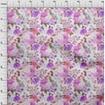 thumbnail image 4 of oneOone Polyester Spandex Purple Fabric Floral Fabric For Sewing Printed Craft Fabric By The Yard 56 Inch Wide, 4 of 4