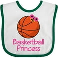 thumbnail image 3 of Inktastic Basketball Princess Girls Baby Bib, 3 of 4