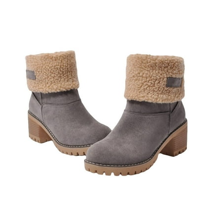 

Winter Warm Snow Flocking Shoes Fashion Dual Boots for Women Girls Ladies (Grey Size 39)