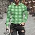 thumbnail image 7 of FDGIU Men's Fall Flannel Shirt - Button Down Plaid, Slim Fit Cozy Long Sleeve Fall Winter Layering Piece with Pocket, 7 of 7