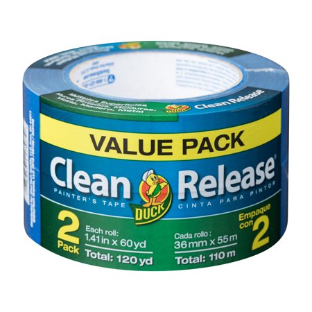 Duck Brand Clean Release Blue Painters Tape, 1.41 in. x 60 yd., 2-Pack