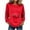 Red, variant on SETOOFF Womens Long Sleeve Sweatshirts Crew Neck Zip Front Pocket Loose Casual Shirts Pullover Tops Women Spring Fall Lounge Travel Daily Outfit