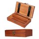 thumbnail image 4 of Wooden Sketching Pencil Box Antique Solid Wood Square Children Stationery Storage Case, 4 of 5