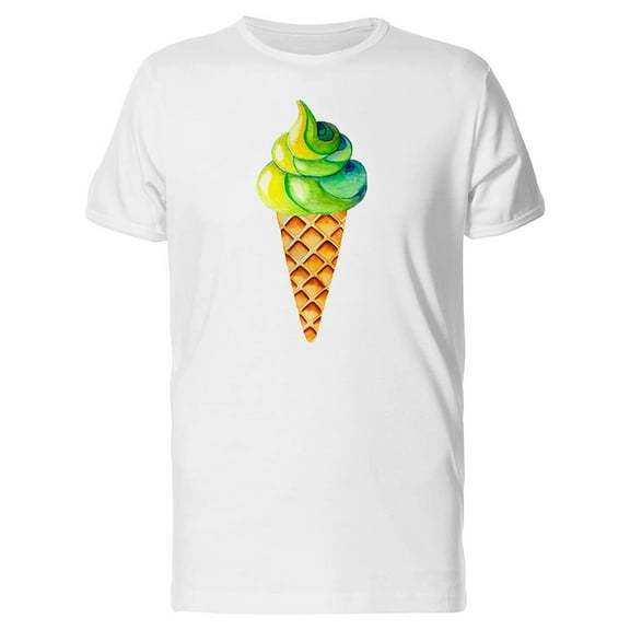 Green Ice Cream Cone T-Shirt Men -Image by Shutterstock, Male x-Large