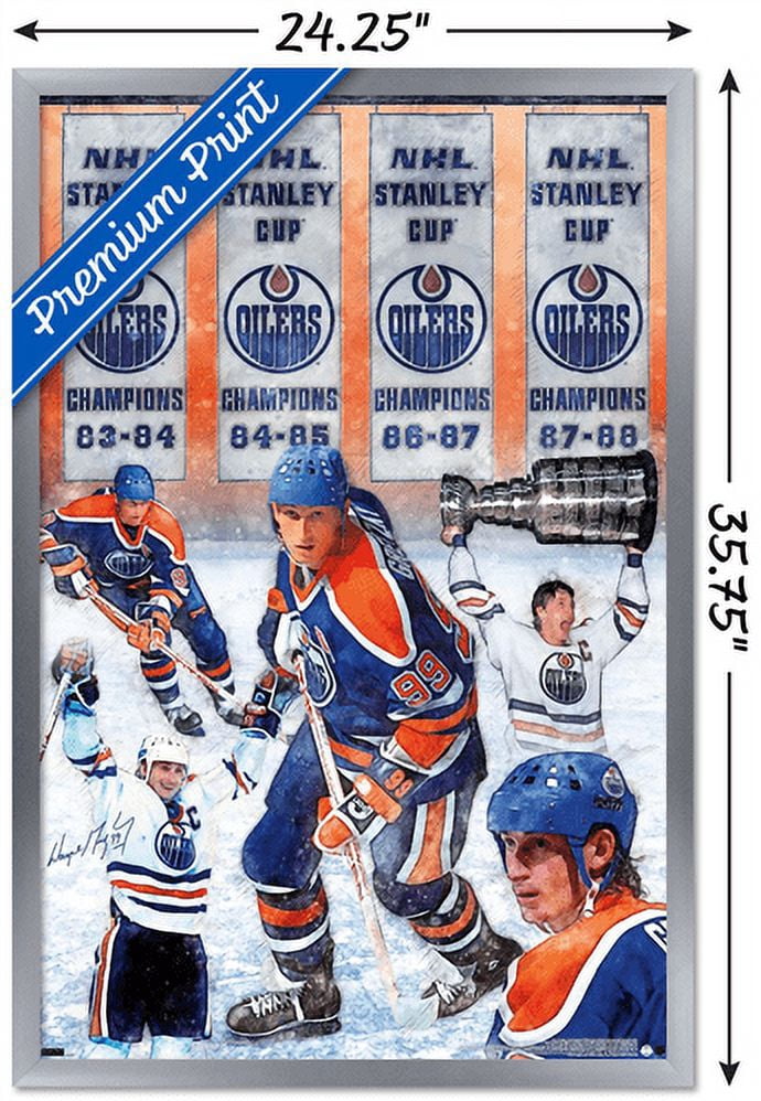 Wayne Gretzky - Banners Wall Poster, 22.375" x 34", Framed