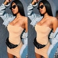 thumbnail image 3 of Mode Dame Bandage Collants Robe Sans Manches Club Mini-Jupe, 3 of 4