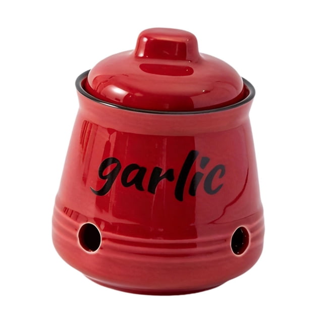 Recipiente para ajos, tarro de almacenamiento ventilado, accesorios, ingrediente para Rojo