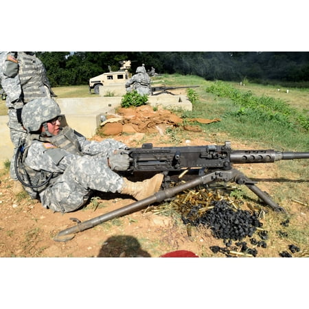LAMINATED POSTER Members of the Texas Army National Guard's 436th Chemical Company conduct weapons training at Camp S Poster Print 24 x