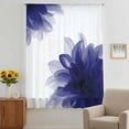thumbnail image 3 of Blue Bohemian Sheer Curtains 96 Inches Long, Boho Modern Floral Abstract Ombre White Light Filering Curtains, Privacy Drapes Simi Floor to Veiling Curtain for Living Room Bedroom Window Treatment, 3 of 9
