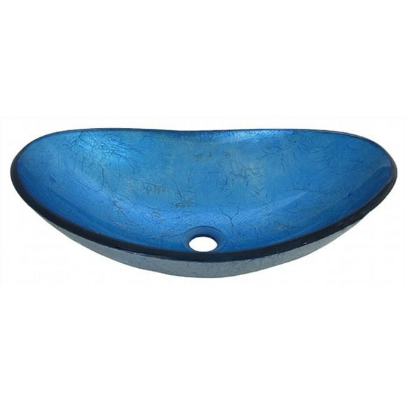 Ensemble d'Évier de Salle de Bain en Verre Azzurro, Chrome
