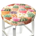thumbnail image 4 of Bar Stool Covers Round, High Detail Succulent Bar Stool Cushion Covers Seat Cushion With Elastic Bands, Chairs Covers For Kitchen Dining Room 12-14 Inch, 4 of 7