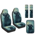 thumbnail image 7 of Xoenoiee Dachshund Starry Night Print Car Seat Cover Full Set, PU Leather Front Seat Covers Universal Seat Belt Pads Waterproof Armrest Cover, 5 Piece Auto Accessories for Cars, SUVs, Trucks, 7 of 7