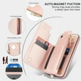 thumbnail image 4 of Wallet Case for Samsung Galaxy A53 5G, with Crossbody Shoulder Strap & Hand Wrist Cards Holder Zipper Pocket Stand Feature Full Protective Shockpoof Phone Case for Samsung Galaxy A53 5G, Rosegold, 4 of 7