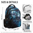 thumbnail image 5 of FUIALDOLG Wolf Pattern Design School Backpack with Multiple Pockets Water Resistant School Bag, Durable 17 Inch Book Bag for Middle School Daily Use Travel, 5 of 10
