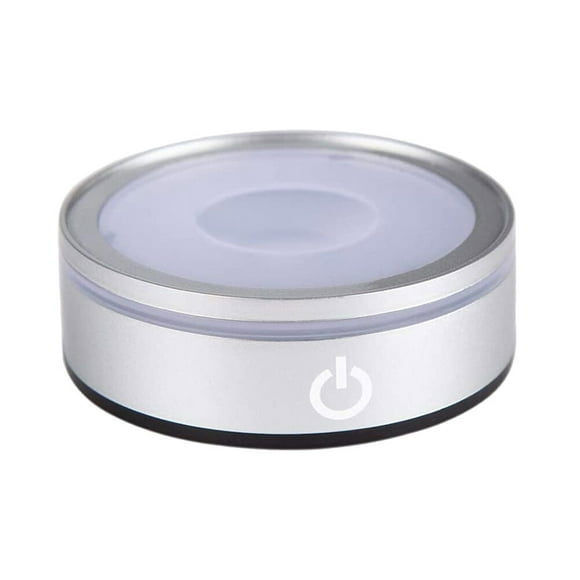 OULII Touch Control Table Lamp Led Night Light Base Silver 1Set