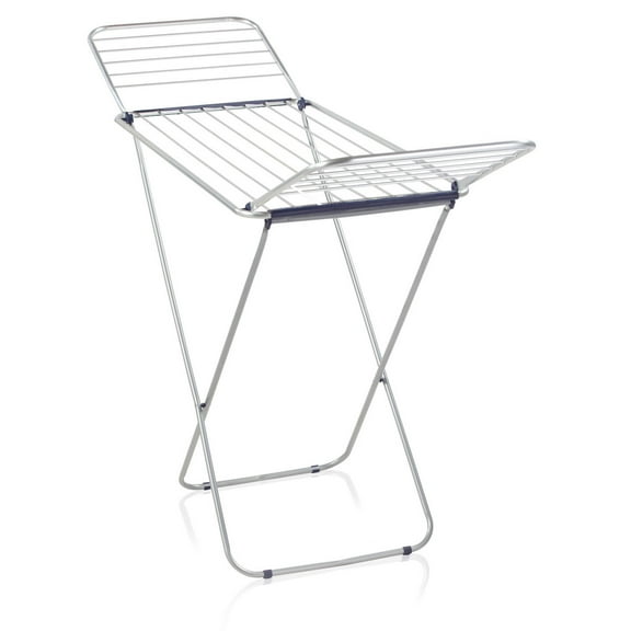 Leifheit Siena 180 Classic Lightweight Foldable Clothes Drying Rack, Silver