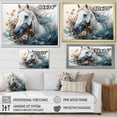 thumbnail image 4 of Designart "Galloping Horse In Watercolor" Animals Horse Floater Framed Wall Decor, 4 of 5