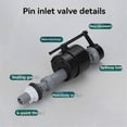 thumbnail image 4 of Adjustable Toilet Tank Inlet Valve with Needle Control for Water Flow Management, 4 of 5