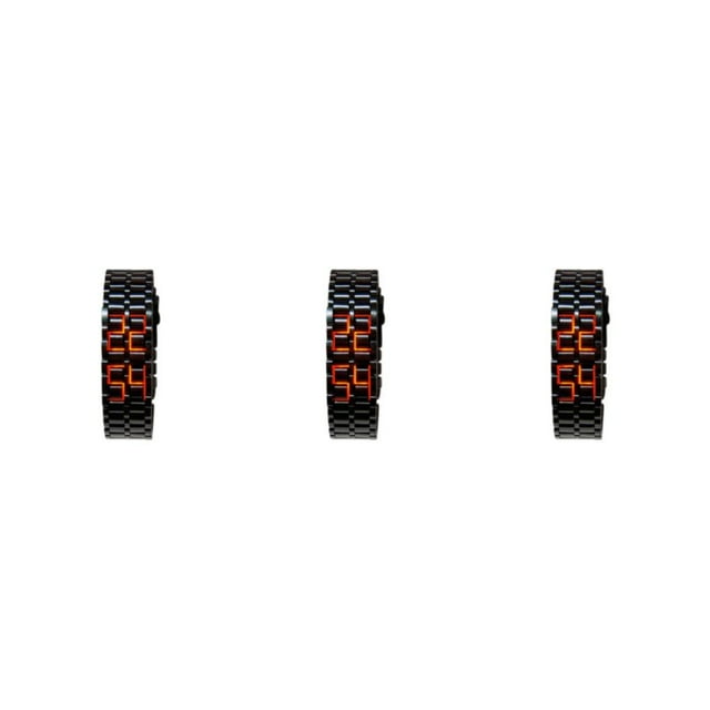 Seitruly Hombres europeos y americanos Reloj LED Relojes Amistad Amistad Reloj de Cadena completa Decoración Rojo Type1 NO1