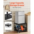 thumbnail image 3 of VEVOR Support de Mini-Frigo avec Rangement Chariot de Rangement 198 Lb et Roues Pivotantes Noir, 3 of 9