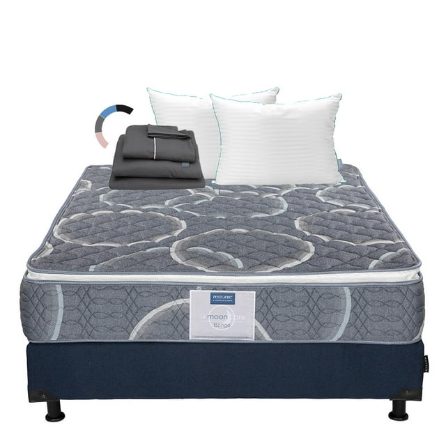 Colchón Queen Size Bongo Dicasa + Box + Almohada Royal Twin + Sábanas Royal