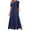 Navy, variant on SNOWSONG Casual Dresses,Cotton Dresses 2024 New Women's Short Sleeve Maxi Dresses Ruched Neck Swing A-Line Dress with Pockets(Clearance),Summer Dresses for Women,Long T Shirt Dress Black L