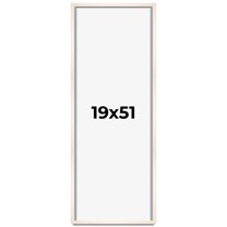 19x51 Frame White Wheat Solid Wood Picture Frame | Moulding Width 0.75 Inches | Interior Depth 0.5
