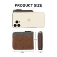 thumbnail image 2 of Luxtrada Genuine Leather Wallet Coin Pocket for Men Large Capacity ID Window Card Case with Zip (Brown), 2 of 9