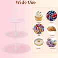 thumbnail image 5 of Unique Bargains 3-Layer Cupcake Stand Round Display Holder Pink White, 5 of 6