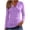 Purple, variant on Lenpel Womens Long Sleeve Tops Cowl Neck Casual Solid Color Shirts Stretch Comfy Soft Fashion Ruched Blouses Fall Outfits