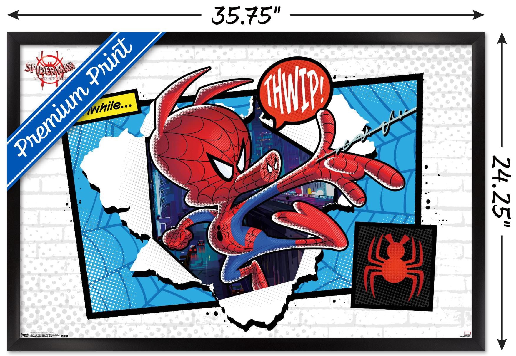 Marvel Cinematic Universe - Spider-Man - Into The Spider-Verse - Thwip Wall Poster, 22.375" x 34", Framed
