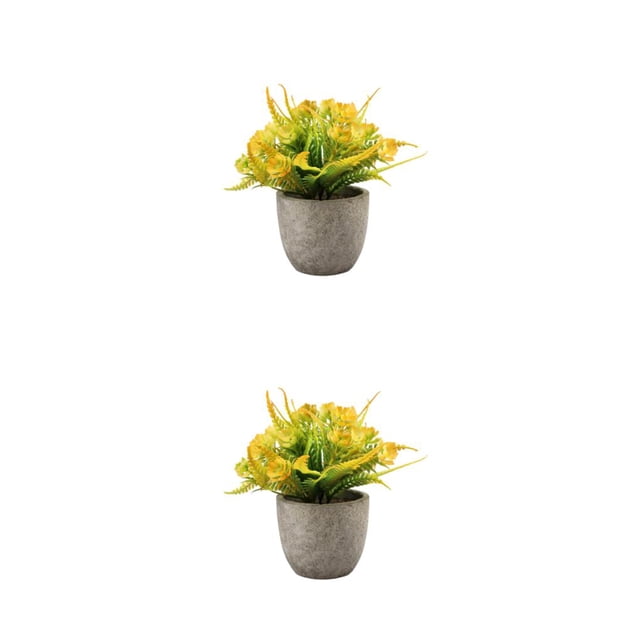 kurtrusly Realistic Artificial Succulent Low Maintenance Elegant Easy To Clean Artificial Money Tree In Pot orange rose 2Set