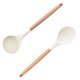 thumbnail image 1 of Juego de utensilios de cocina de pieza, utensilios de cocina de acero inoxidable y silicona con mangos de madera, 1 of 5