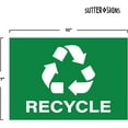 thumbnail image 4 of Recycle Stickers, Self Adhesive Weatherproof Vinyl Stickers, Green, 7" x 10" (Pack of 4), 4 of 5