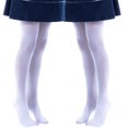 thumbnail image 1 of 2 Pairs of Mod & Tone Girls Microfiber Opaque Tights (12-14, White), 1 of 7