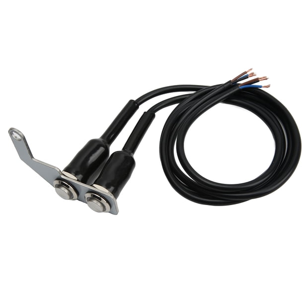 Interruptor de manillar de motocicleta LED, luz antiniebla, botón de interruptor de encendido y apagado con soporte de acero inoxidable para bicicleta eléctrica, luz azul, mano derecha