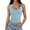 Blue, variant on Women's Fashionable Casual U-Neck Solid Color Tank Top for Everyday Summer and Basic Layering,Green,XS