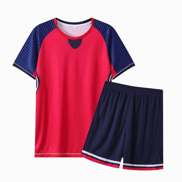 Gubotare Ensemble T-Shirt et Short pour Enfants Filles 2 Pcs T-Shirt à Manches Courtes Graphique et Short Ensemble Collection Extérieure Taille 7-8 (Rouge Melon D\'eau, 7-8 Ans)