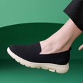 thumbnail image 3 of Women's Knitted Mesh Lightweight Walking Sneakers Casual Lightweight Arch Support Slip On Orthotic Soft Sole Shoes Breathable Non Slip Work Shoes, 3 of 8