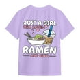 thumbnail image 6 of Gubotare Girl Clothes Girls' Short Sleeve Summer T Shirts Casual Tee Tops Blouse (Light Purple,Size 13-14 Years), 6 of 6