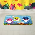 thumbnail image 3 of Baby Shark Kids Bath Rug, Polyester Foam, Skid-Resistant, 30 x 20, Blue, 3 of 5