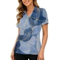 thumbnail image 5 of BXJX Womens Cotton Polo Shirts, Stretchable V Neck Collared Short Sleeve Golf Tops Multicolor Size S-2XL, 5 of 7